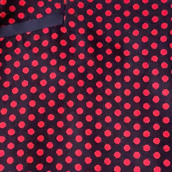 Talbots Navy & Red Polkadot Skirt  SZ2 - Picture 2 of 5